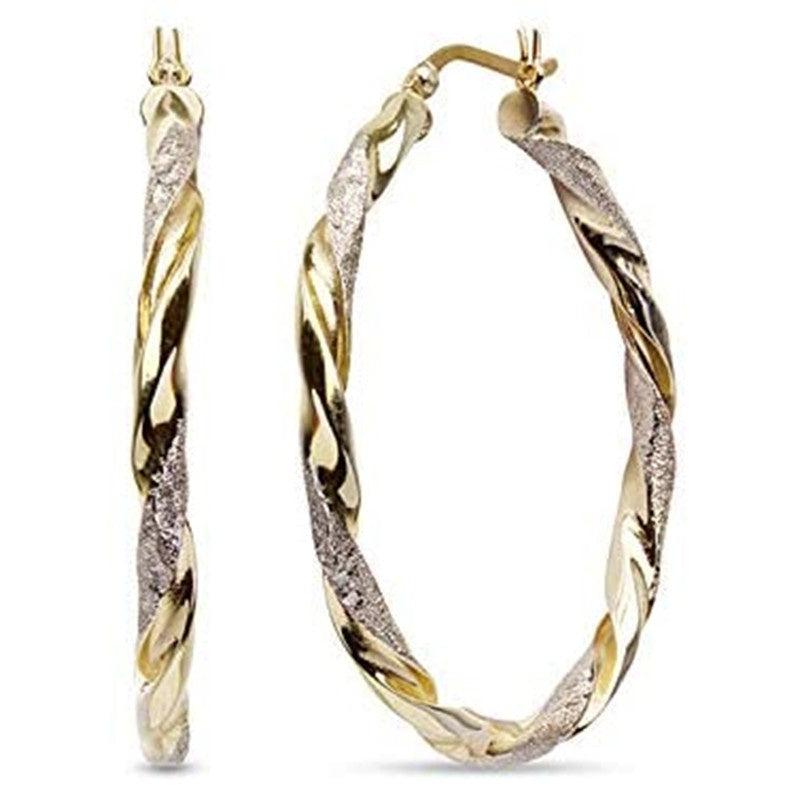 Spiral Circle Earrings Big Loop Earrings for Women