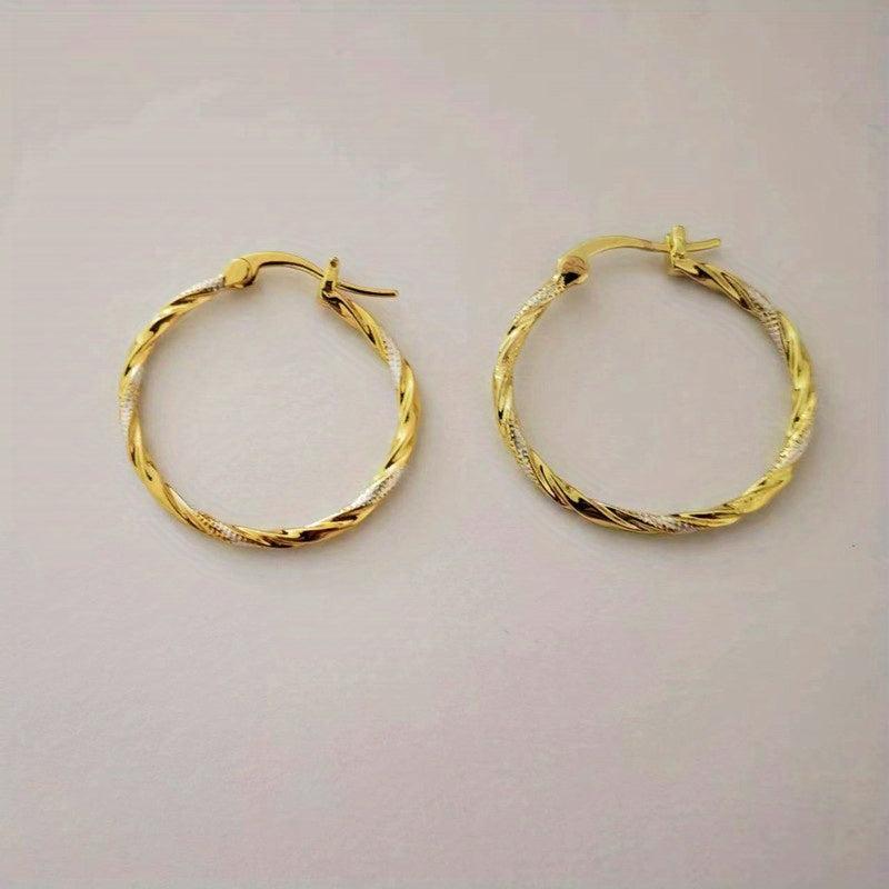 Spiral Circle Earrings Big Loop Earrings for Women