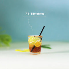 Mini Fruit Tea Drink Model for Dollhouse Scene Decoration