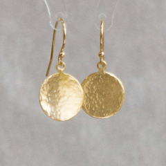 Circular Pattern Earrings Silvery Plated Vintage Ornaments