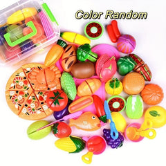 Kids Cake Fruit Cutting Toy Set with Music