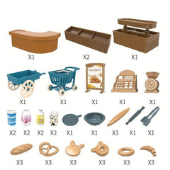 Girls' Dollhouse Flower Shop & More Playset
