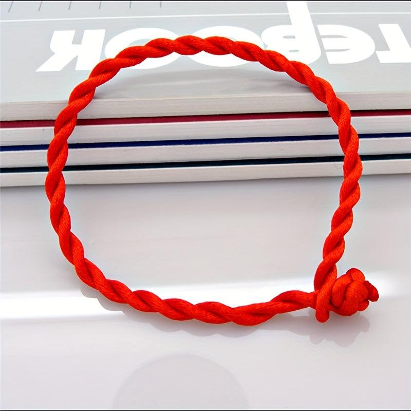 50pcs Red String Kabbalah Lucky Bracelet Against Evil Eye Success
