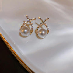 Sweet Version Pearl Stud Earrings for All Match