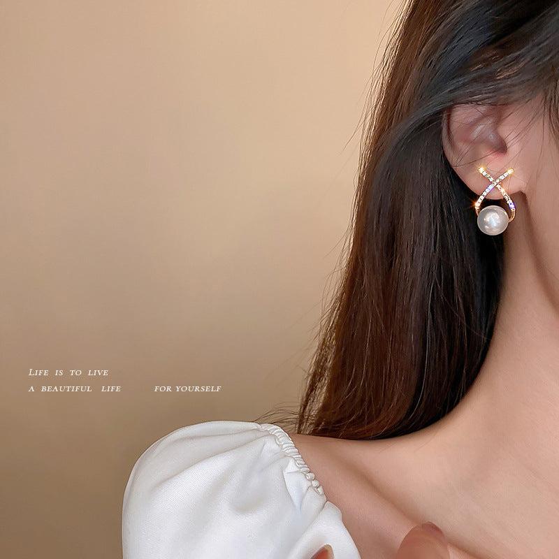 Sweet Version Pearl Stud Earrings for All Match