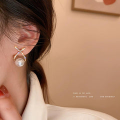 Sweet Version Pearl Stud Earrings for All Match