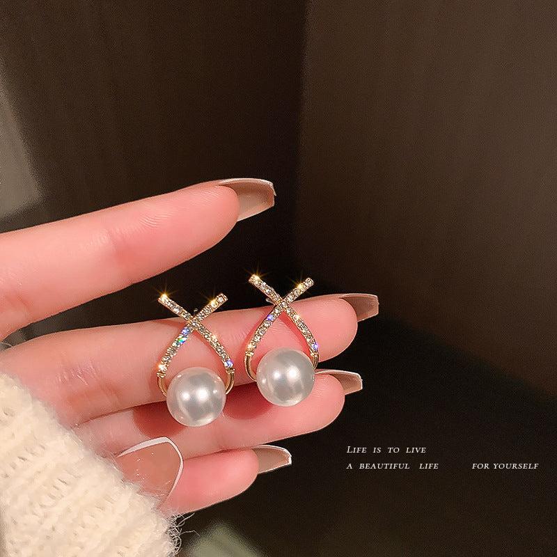 Sweet Version Pearl Stud Earrings for All Match