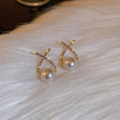 Sweet Version Pearl Stud Earrings for All Match
