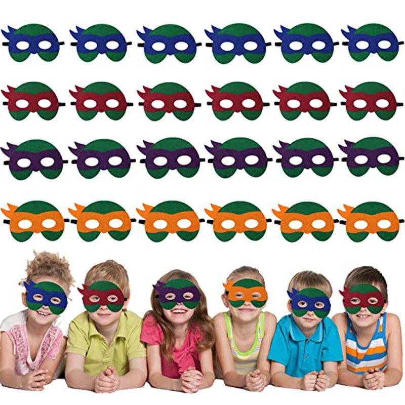 4 Pcs Turtles Mask Kids Turtles Felt Masks Party Favors Game Video Birthday