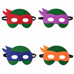 4 Pcs Turtles Mask Kids Turtles Felt Masks Party Favors Game Video Birthday