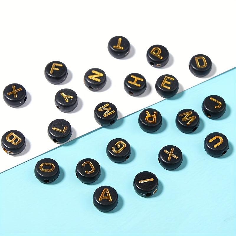 100pcs Letter Acrylic Beads for DIY Jewelry Making & Bracelet Accessories