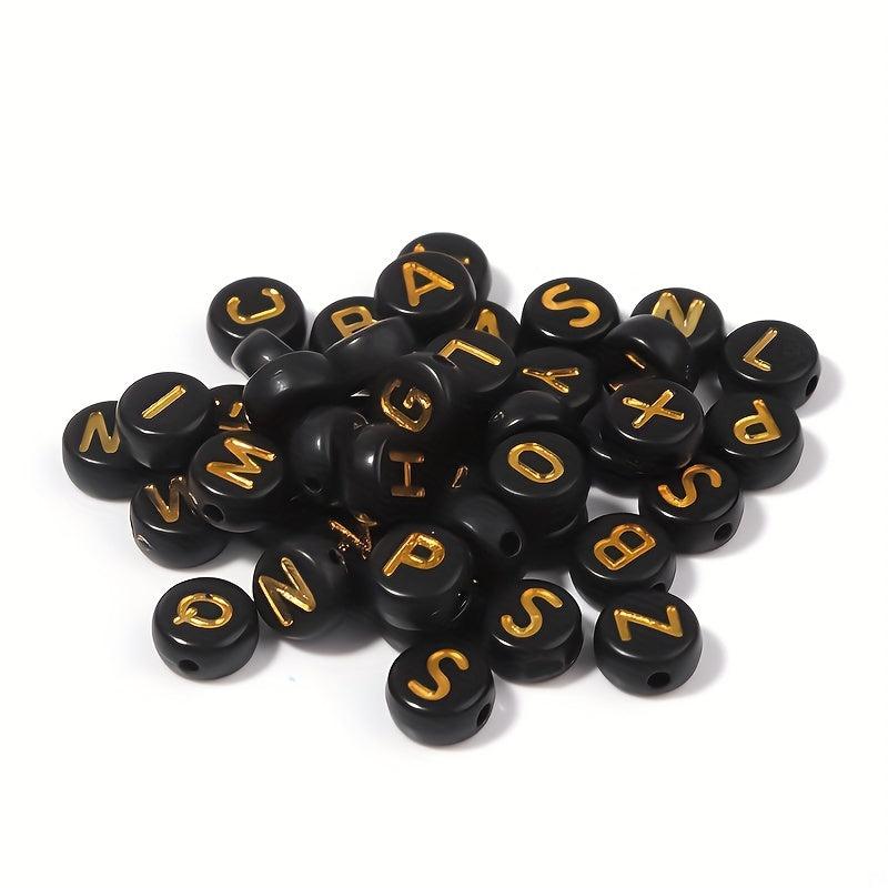 100pcs Letter Acrylic Beads for DIY Jewelry Making & Bracelet Accessories