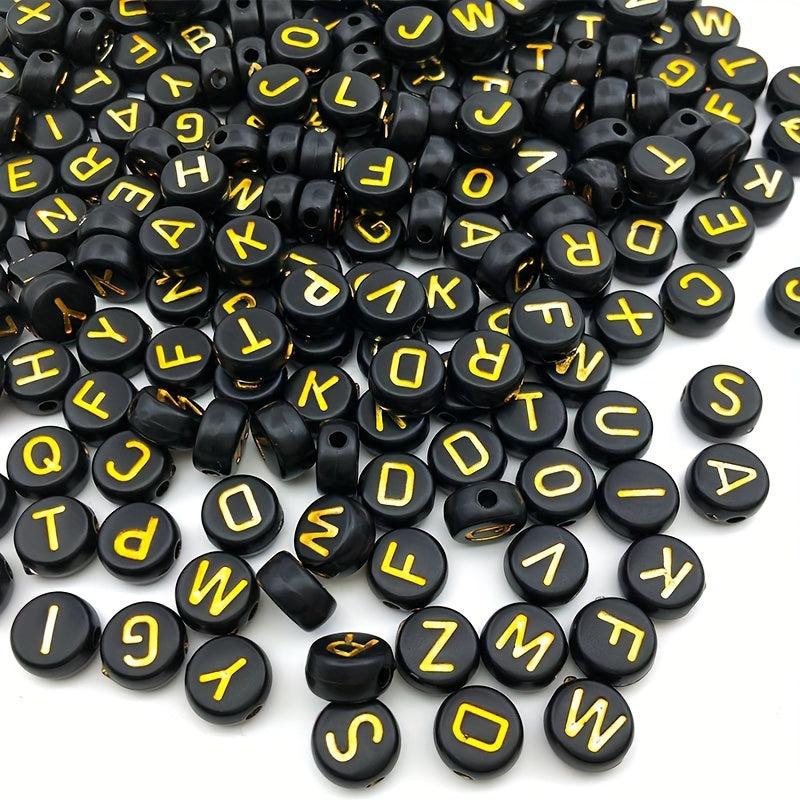 100pcs Letter Acrylic Beads for DIY Jewelry Making & Bracelet Accessories