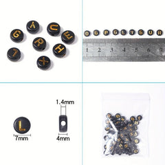 100pcs Letter Acrylic Beads for DIY Jewelry Making & Bracelet Accessories