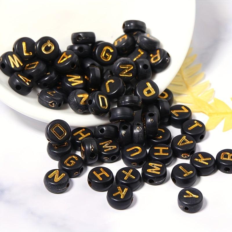 100pcs Letter Acrylic Beads for DIY Jewelry Making & Bracelet Accessories
