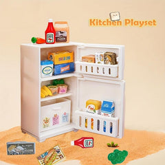 17-Piece Kids' Refrigerator Play Set for Little Chefs