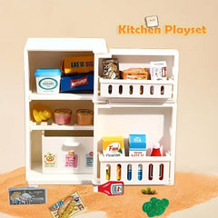 17-Piece Kids' Refrigerator Play Set for Little Chefs