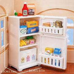 17-Piece Kids' Refrigerator Play Set for Little Chefs