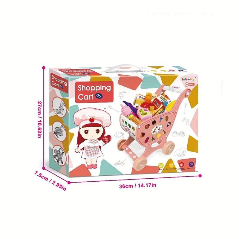 Kids Shopping Cart Toy for Role-Playing Games