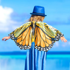 Children's Butterfly Wings Purple Yellow Back Decoration