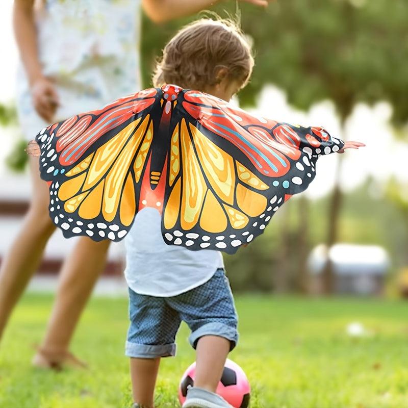 Children's Butterfly Wings Purple Yellow Back Decoration