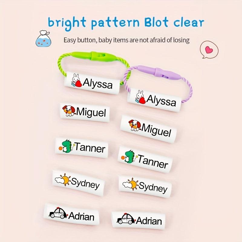 Personalized Name Ring Waterproof Shoe Bag Name Sticker