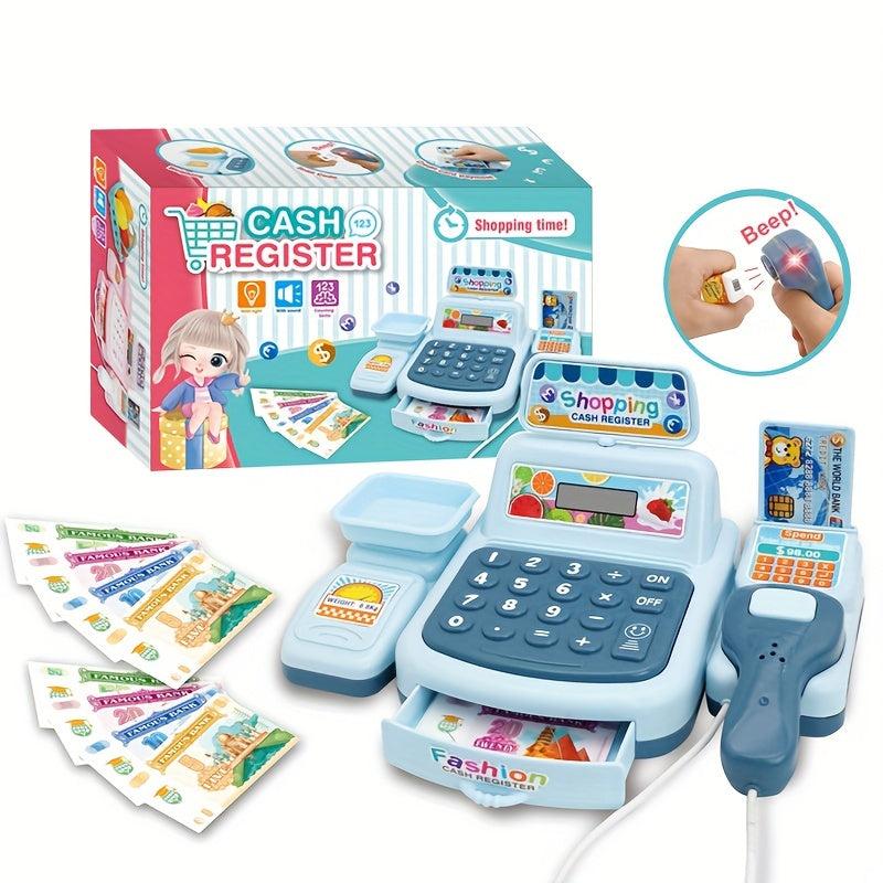 Pretend Play Calculator Cash Register Toy For Kids Gift