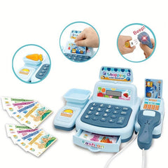 Pretend Play Calculator Cash Register Toy For Kids Gift