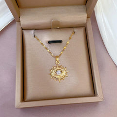 Vintage Magic Eye Pendant Necklace for Elegant Look