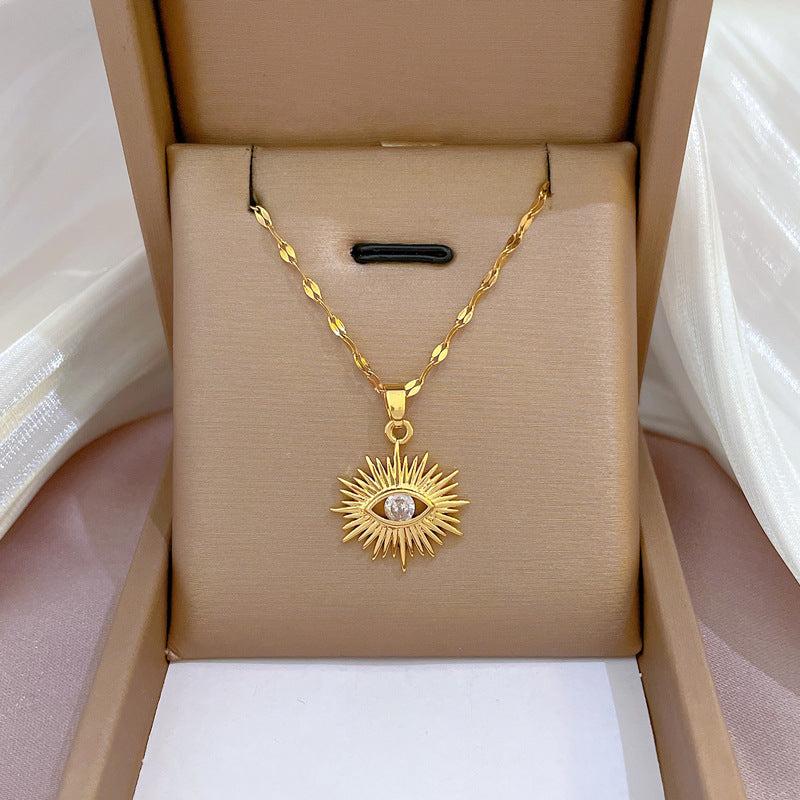 Vintage Magic Eye Pendant Necklace for Elegant Look