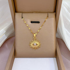 Vintage Magic Eye Pendant Necklace for Elegant Look