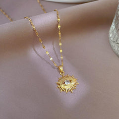 Vintage Magic Eye Pendant Necklace for Elegant Look