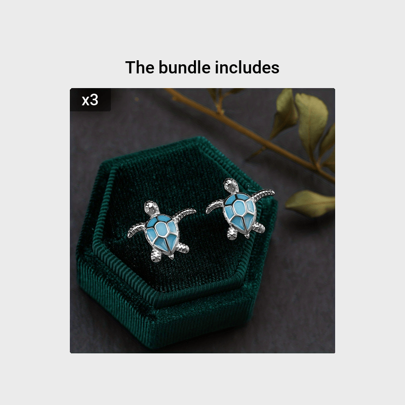 Sea Turtle Earrings with Opal Stone - Ideal Women's Gift