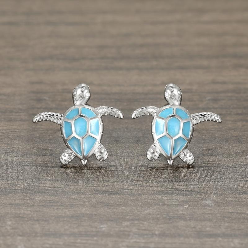 Sea Turtle Earrings with Opal Stone - Ideal Women's Gift