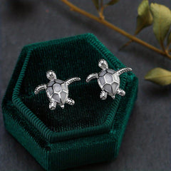 Sea Turtle Earrings with Opal Stone - Ideal Women's Gift