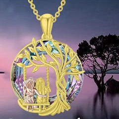 1pc Sister Round Pendant Necklace Perfect Gift For Girls