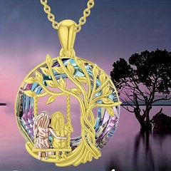 1pc Sister Round Pendant Necklace Perfect Gift For Girls