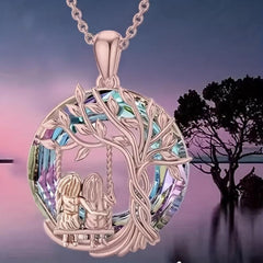 1pc Sister Round Pendant Necklace Perfect Gift For Girls