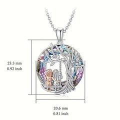 1pc Sister Round Pendant Necklace Perfect Gift For Girls