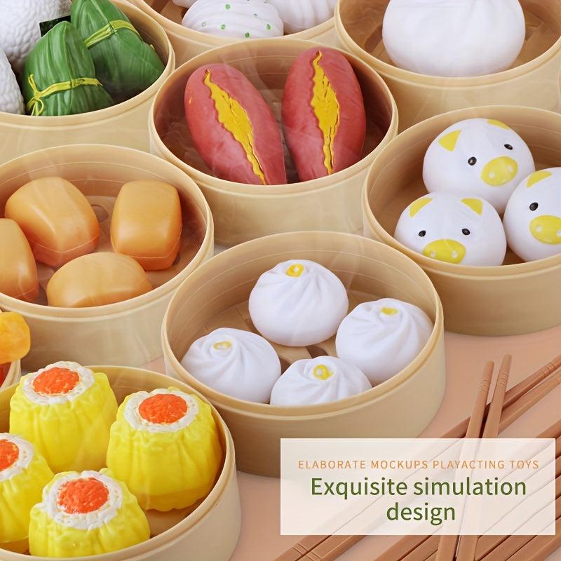 Steamed Cage Toys Children's Kitchen Cooking Set - Deep Fried Dough Sticks