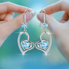 Romantic Rhinestone Love Earring Anniversary Gift