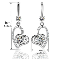 Romantic Rhinestone Love Earring Anniversary Gift