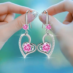 Romantic Rhinestone Love Earring Anniversary Gift