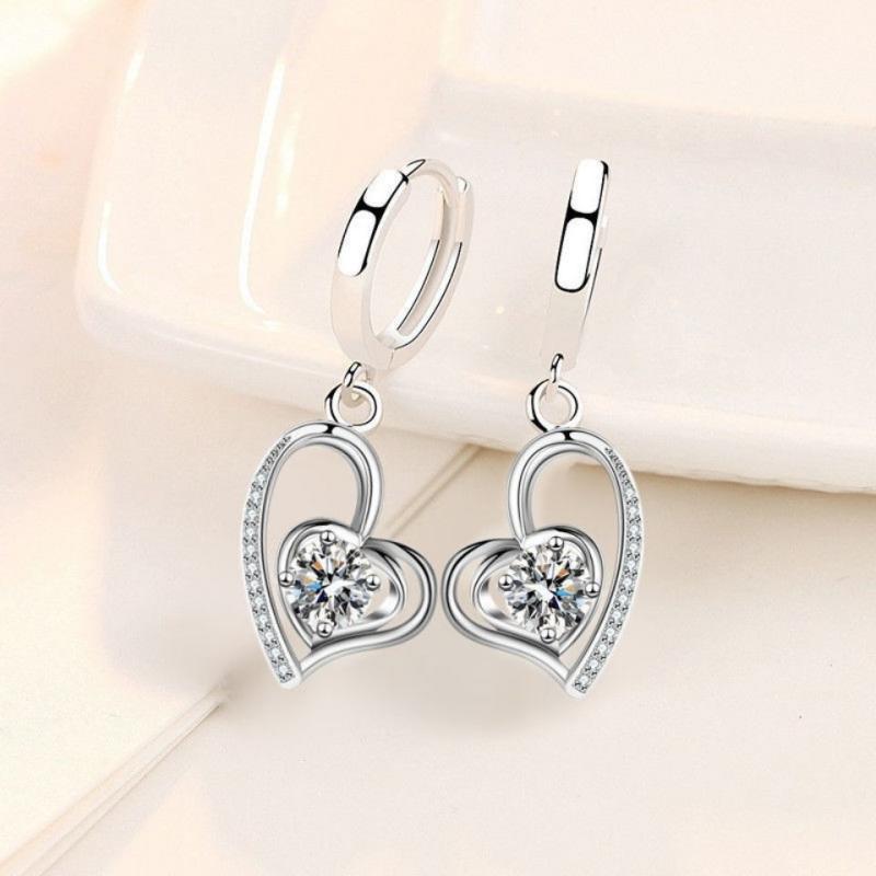 Romantic Rhinestone Love Earring Anniversary Gift
