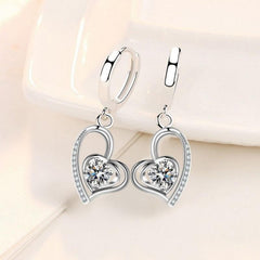 Romantic Rhinestone Love Earring Anniversary Gift