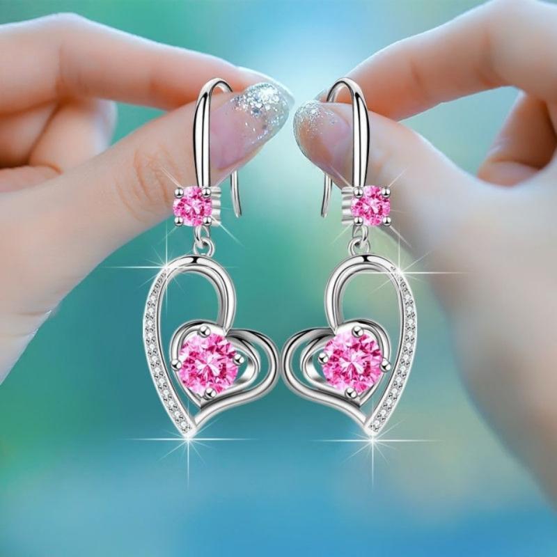 Romantic Rhinestone Love Earring Anniversary Gift