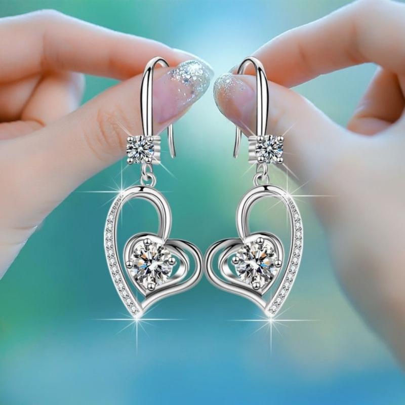 Romantic Rhinestone Love Earring Anniversary Gift