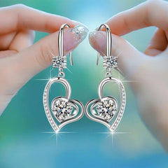 Romantic Rhinestone Love Earring Anniversary Gift