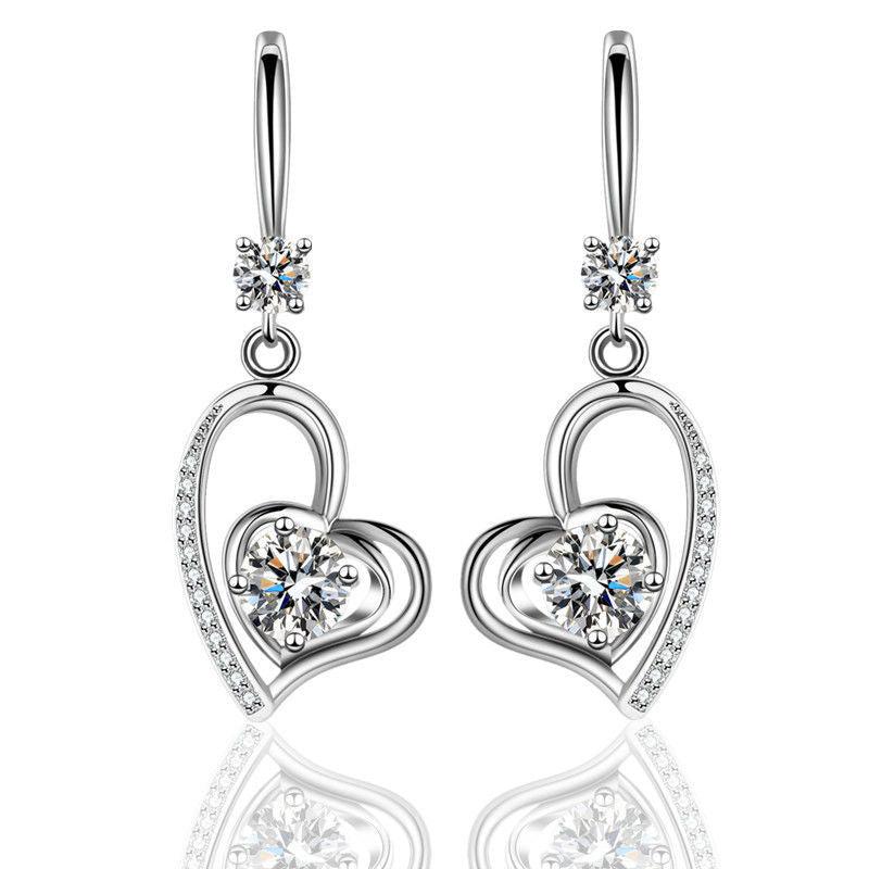 Romantic Rhinestone Love Earring Anniversary Gift