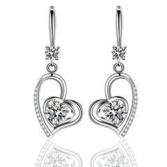 Romantic Rhinestone Love Earring Anniversary Gift